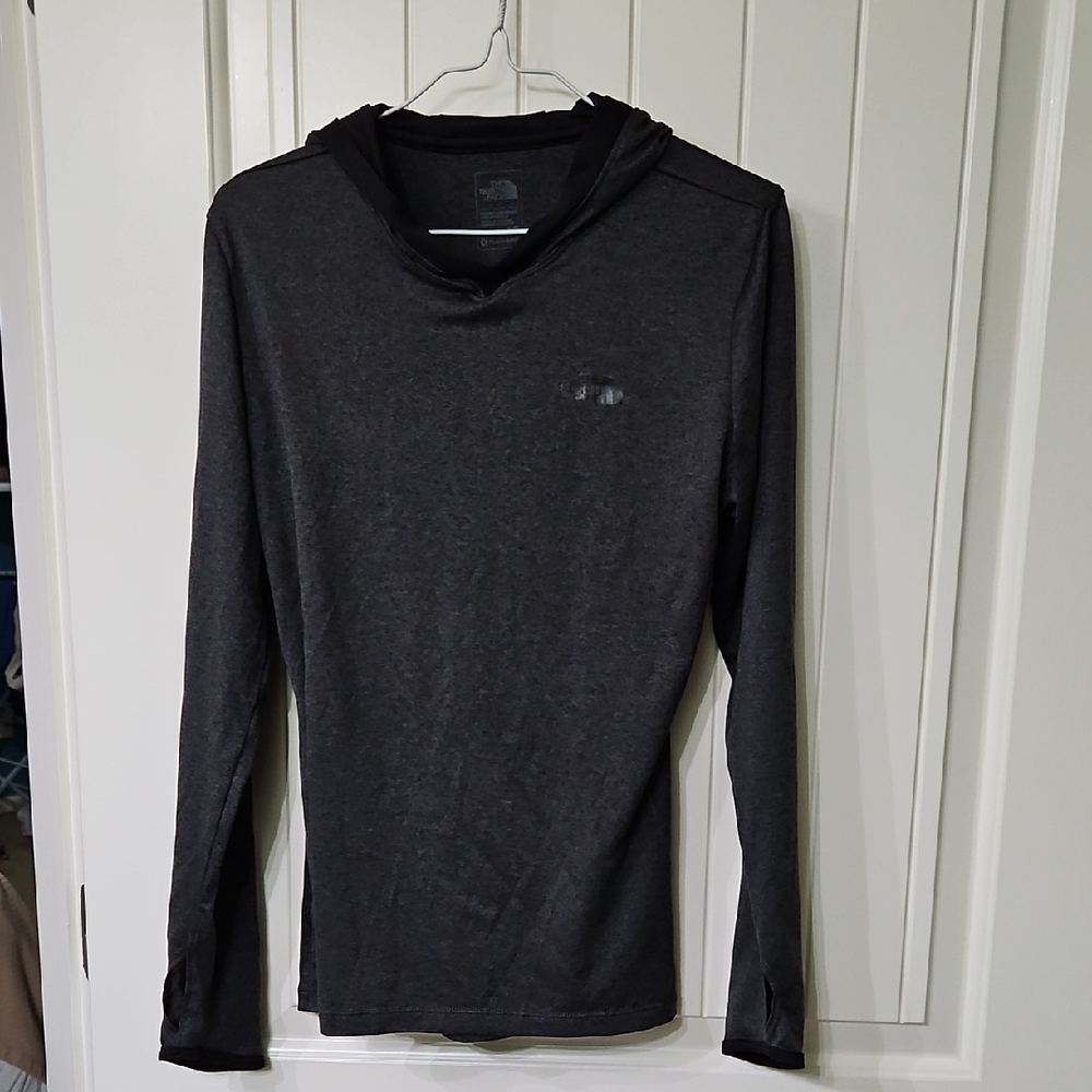 North Face Light Weight Women's Flashdry Charcoal Grey Hoodie Small